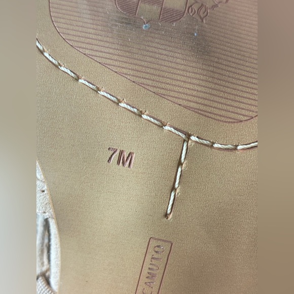 Vince Camuto - Brevern Rhinestone - Tan Trim Strappy Sandals - Size 7 - Picture 11 of 16